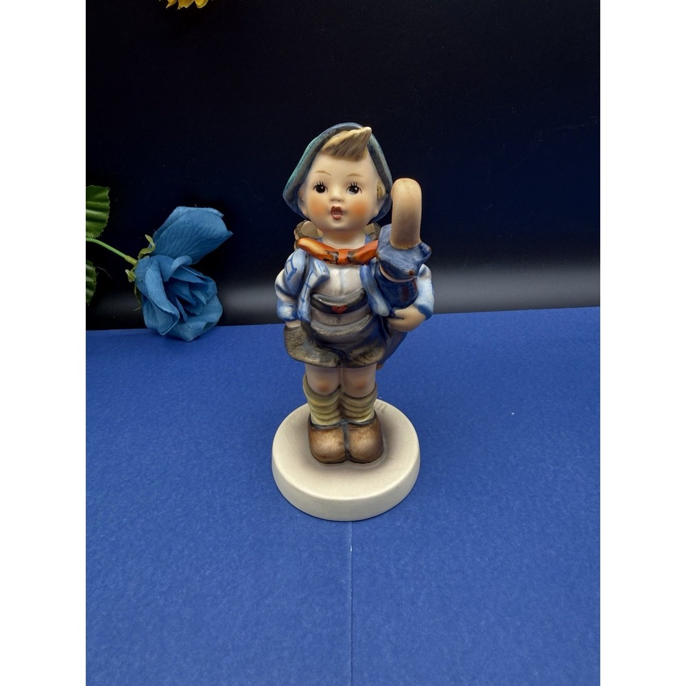 Vintage Hummel Figurine Home from Market Boy with Pig & Umbrella #198/I TMK-4‎